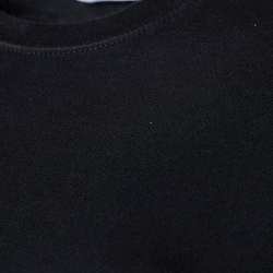 Pre Owned Balenciaga Black Cotton Knit Kimono Sleeve T-Shirt M