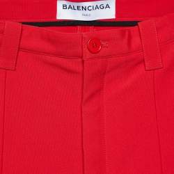 Pre Owned Balenciaga Red Stretch Skinny Pantashoes S