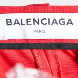 Pre Owned Balenciaga Red Stretch Skinny Pantashoes S