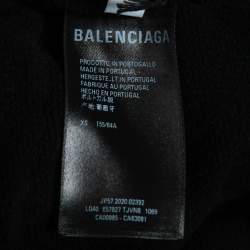 Pre Owned Balenciaga Grey Distressed Cotton Elastic Waist Hybrid Joggers XS