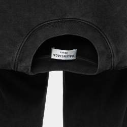 Pre Owned Balenciaga Grey Distressed Cotton Elastic Waist Hybrid Joggers XS