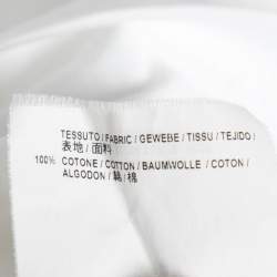 Pre Owned Balenciaga White Logo Printed Cotton Oversized T-Shirt M