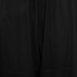 Pre Owned Balenciaga Black Silk Stretch Elasticized Waist Pants M