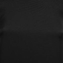 Pre Owned Balenciaga Black & Yellow Paneled Crepe Asymmetric Hem Dress S