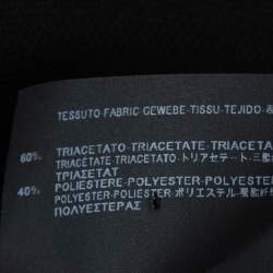 Pre Owned Balenciaga Black & Yellow Paneled Crepe Asymmetric Hem Dress S