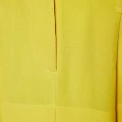 Balenciaga Yellow Silk Tiered Mini Skirt M