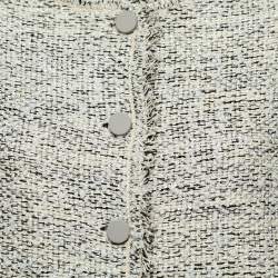 Balenciaga Cream Tweed Fringed Jacket M
