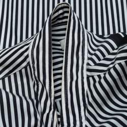Pre Owned Balenciaga Black Striped Cotton Oversized Shirt S