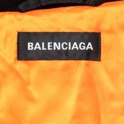 Balenciaga Black Synthetic Eiffel Tower Bomber Jacket XL