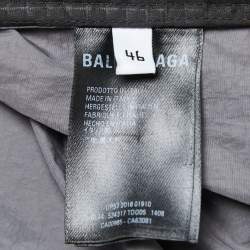 Pre Owned Balenciaga Colorblock Logo Printed Nylon Windbreaker Jacket XL