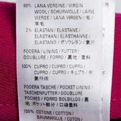 Pre Owned Balenciaga Pink Wool Single-Breasted Blazer M