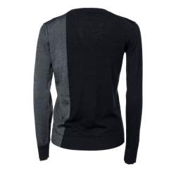 Pre Owned Balenciaga.Knits Black & Grey Cashmere V-Neck Sweater S