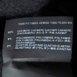 Pre Owned Balenciaga.Knits Black & Grey Cashmere V-Neck Sweater S