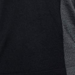 Pre Owned Balenciaga.Knits Black & Grey Cashmere V-Neck Sweater S