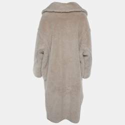 Pre Owned Max Mara Beige Alpaca & Wool Tedgirl Double Breasted Coat M