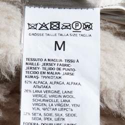 Pre Owned Max Mara Beige Alpaca & Wool Tedgirl Double Breasted Coat M