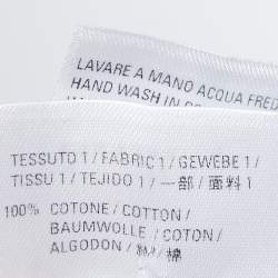 Pre Owned Balenciaga Light Blue Striped Cotton Logo Print Oversized Shirt M