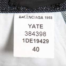 Pre Owned Balenciaga Dark Blue Denim Knee-Length Skirt M