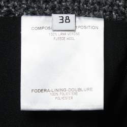 Pre Owned Balenciaga Grey Virgin Wool Pencil Skirt M