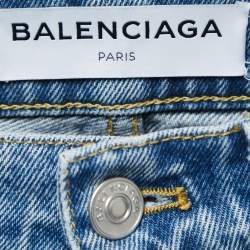Balenciaga Blue Denim High Waist Jeans S Waist 26"