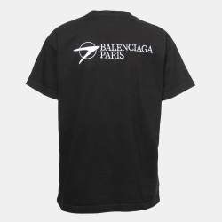 Pre Owned Balenciaga Black Cotton Knit Crew Neck T-Shirt S