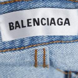 Balenciaga Light Blue Denim High Waist Jeans S Waist 26"