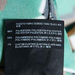 Pre Owned Balenciaga Multicolor Printed Denim Sleeveless Mini Dress M