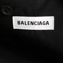 Balenciaga Black Wool Twisted Sleeves Single Breasted Oversized Blazer L