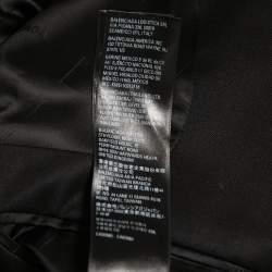 Balenciaga Black Wool Twisted Sleeves Single Breasted Oversized Blazer L