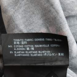 Pre Owned Balenciaga Navy Blue Floral Printed Cotton Half Sleeve Oversized T-Shirt M