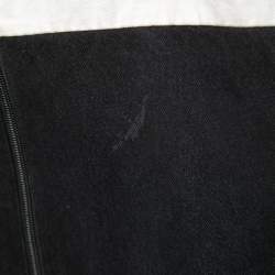 Pre Owned Balenciaga Black Logo Printed Nylon and Cotton Zip Front Oversized Bomber Jacket S