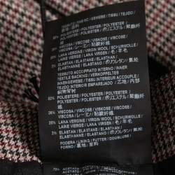 Balenciaga Multicolor Houndstooth Patterned Wool Blend Mini Skirt M