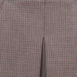 Balenciaga Multicolor Houndstooth Patterned Wool Blend Mini Skirt M