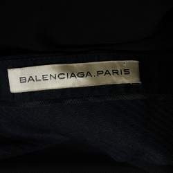 Pre Owned Balenciaga Black Crepe Belted Pants L