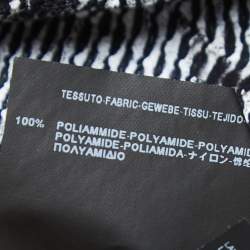 Pre Owned Balenciaga Black Floral Painted Knit Buttoned Cardigan M