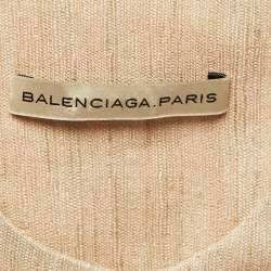 Balenciaga Multicolor Silk Zip Front Sleeveless Short Dress M
