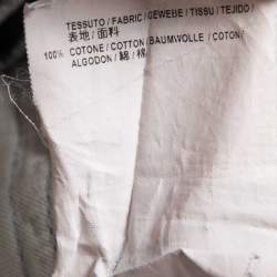 Pre Owned Balenciaga Blue Logo Printed Denim High Waist Straight Leg Jeans S Waist 24"