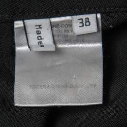 Pre Owned Balenciaga Black Wool Blend Pleated Straight Fit Trousers M