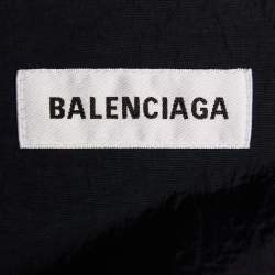 Pre Owned Balenciaga Color Block Logo Oversized Zip Up Jacket M