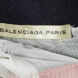 Pre Owned Balenciaga Multicolor Silk & Wool Strappy Mini Dress M