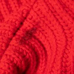 Pre Owned Balenciaga Red Wool Knit Turtle Neck Sweater M