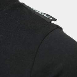 Pre Owned Balenciaga Black Cotton Crew Neck Half Sleeve T-Shirt XS