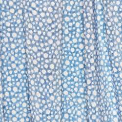 Pre Owned Balenciaga Blue Printed Silk Oversized Mini Dress S