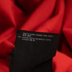 Balenciaga Red Logo Print Cotton Oversized T-Shirt S