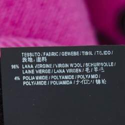 مملوكة مسبقًا Balenciaga Pink All-Over Logo Wool Jumper S