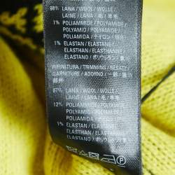 Pre Owned Balenciaga Black All-Over Logo Patterned Wool Jumper S