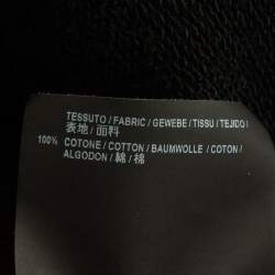 Pre Owned Balenciaga Black Logo Print Cotton Hoodie S