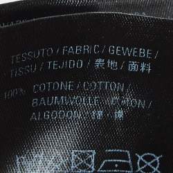 Balenciaga Grey Washed Cotton Logo Print Hoodie XS