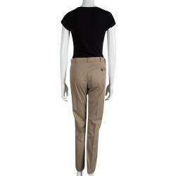 Pre Owned Balenciaga Brown Cotton Tailored Pants M