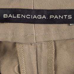 Pre Owned Balenciaga Brown Cotton Tailored Pants M